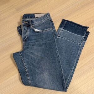 All Saints Women’s Medium Blue Straight-Leg Jeans